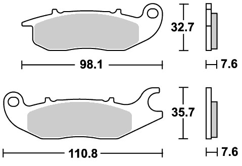 モンキー125(JB02 )SBS（エスビーエス）ストリートセラミックブレーキパッド フロント用 797HF