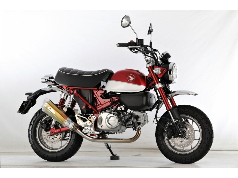 モンキー125(JB02) K-FACTORY ステンレス製ダウンタイプフルエキ チタン製ヘキサゴンサイレンサー