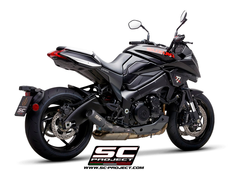 2019 新型KATANA SC-PROJECT(エスシープロジェクト) CR-T スリップオン チタンサイレンサー「ブラックエディション」(ユーロ4対応/純正キャタライザー対応)