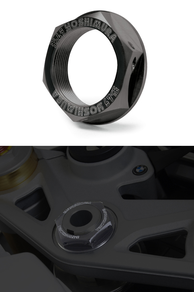 2019 新型KATANA US YOSHIMURA(ユーエスヨシムラ) ステアリングステムナット ダークグレー