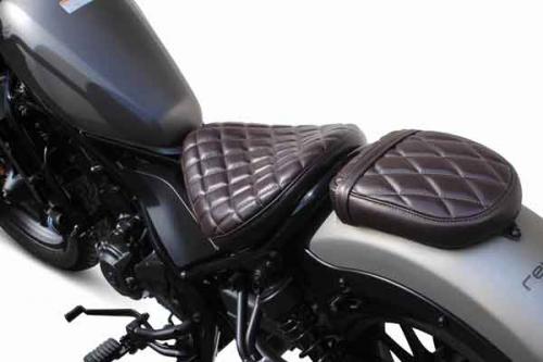 Rebel250(MC49) SP武川（TAKEGAWA）クッションシートカバー（ダイヤモンドステッチ・ピリオン）