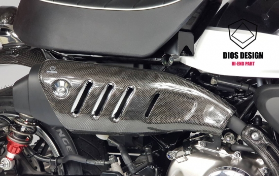 モンキー125(JB02) カーボン マフラープロテクター