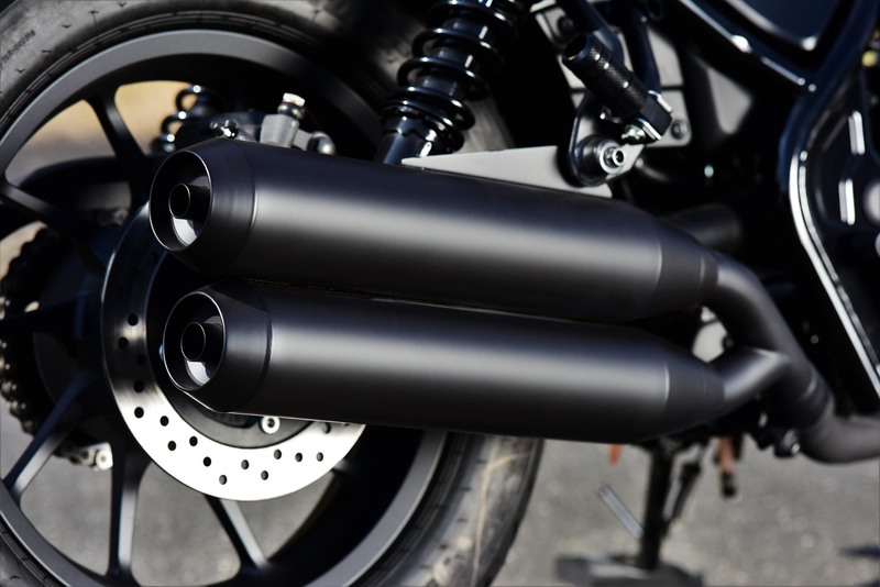 Rebel250(MC49) BEAMS（ビームス）パワーヘッダー W スリップオン 政府認証 マットブラックバージョン
