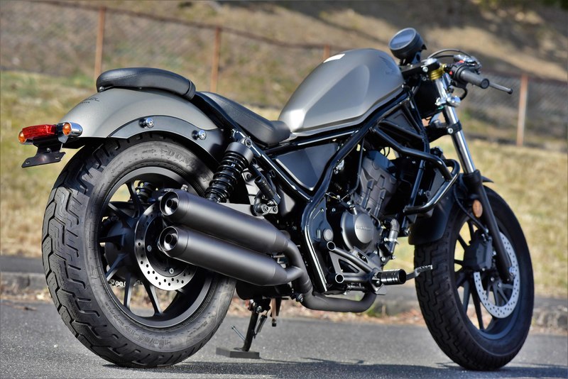 Rebel250(MC49) BEAMS（ビームス）パワーヘッダー W スリップオン 政府認証 マットブラックバージョン