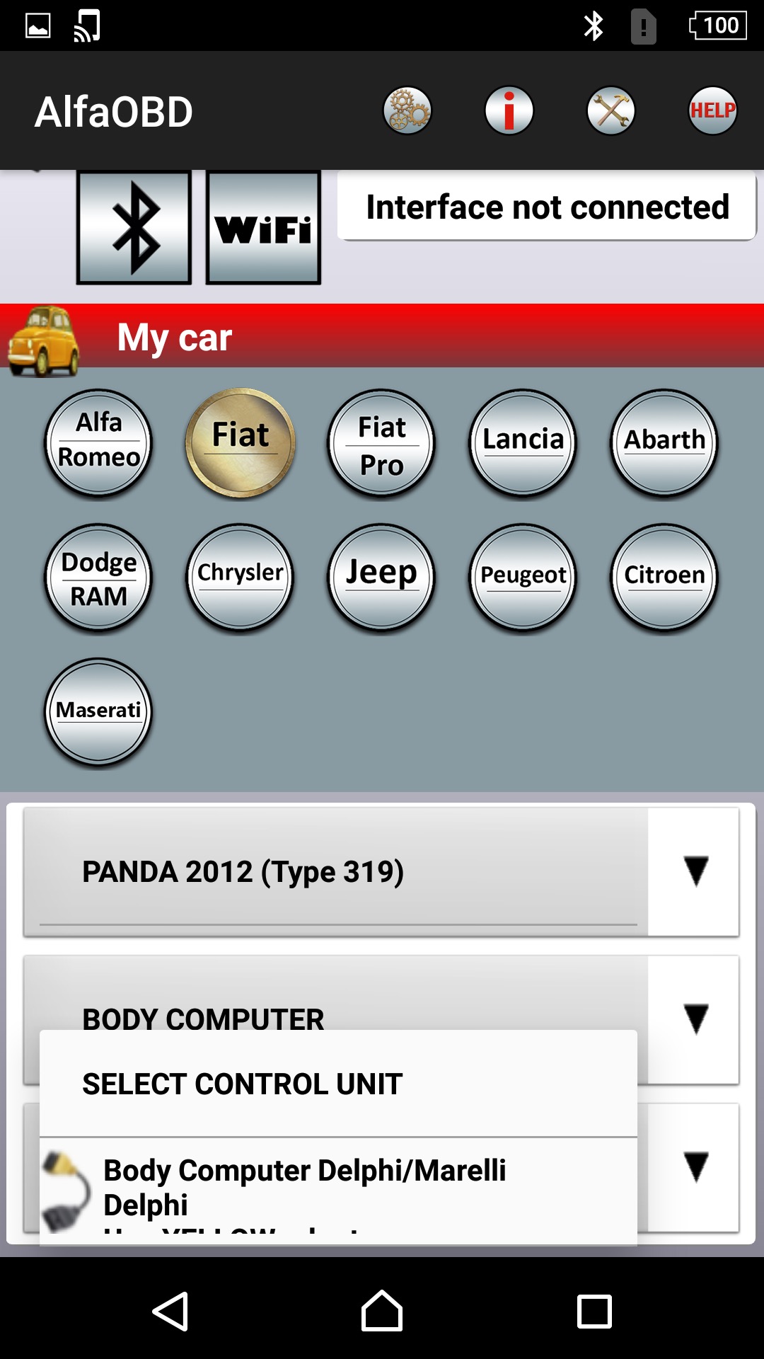 FIAT PANDA3(2013) のデイライト(DRL)を有効化
