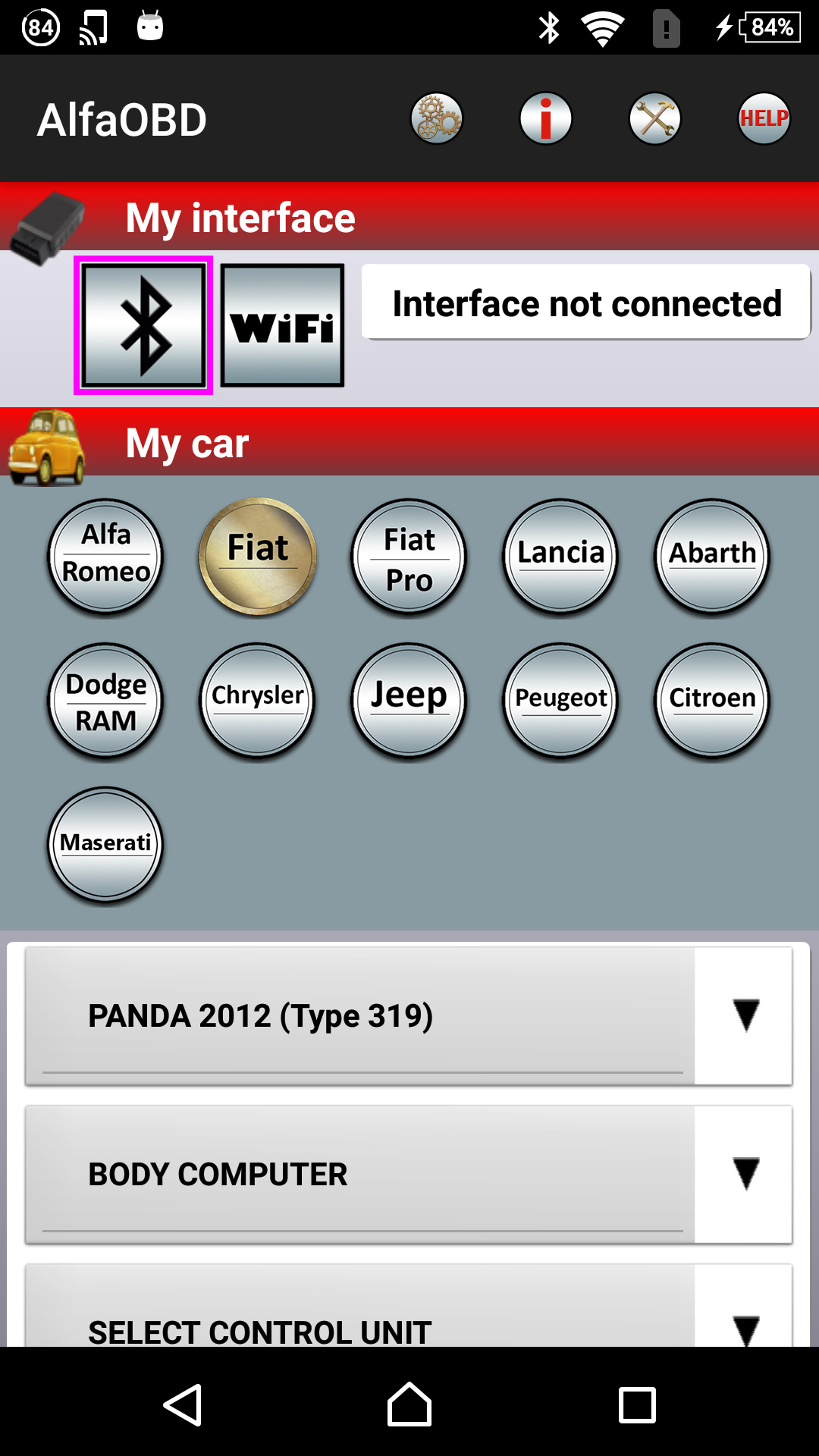 FIAT PANDA3(2013) のデイライト(DRL)を有効化