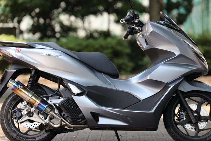 2022年PCX125(2BJ-JK05) SP忠男(SP TADAO)PURE SPORT S チタンブルーマフラー