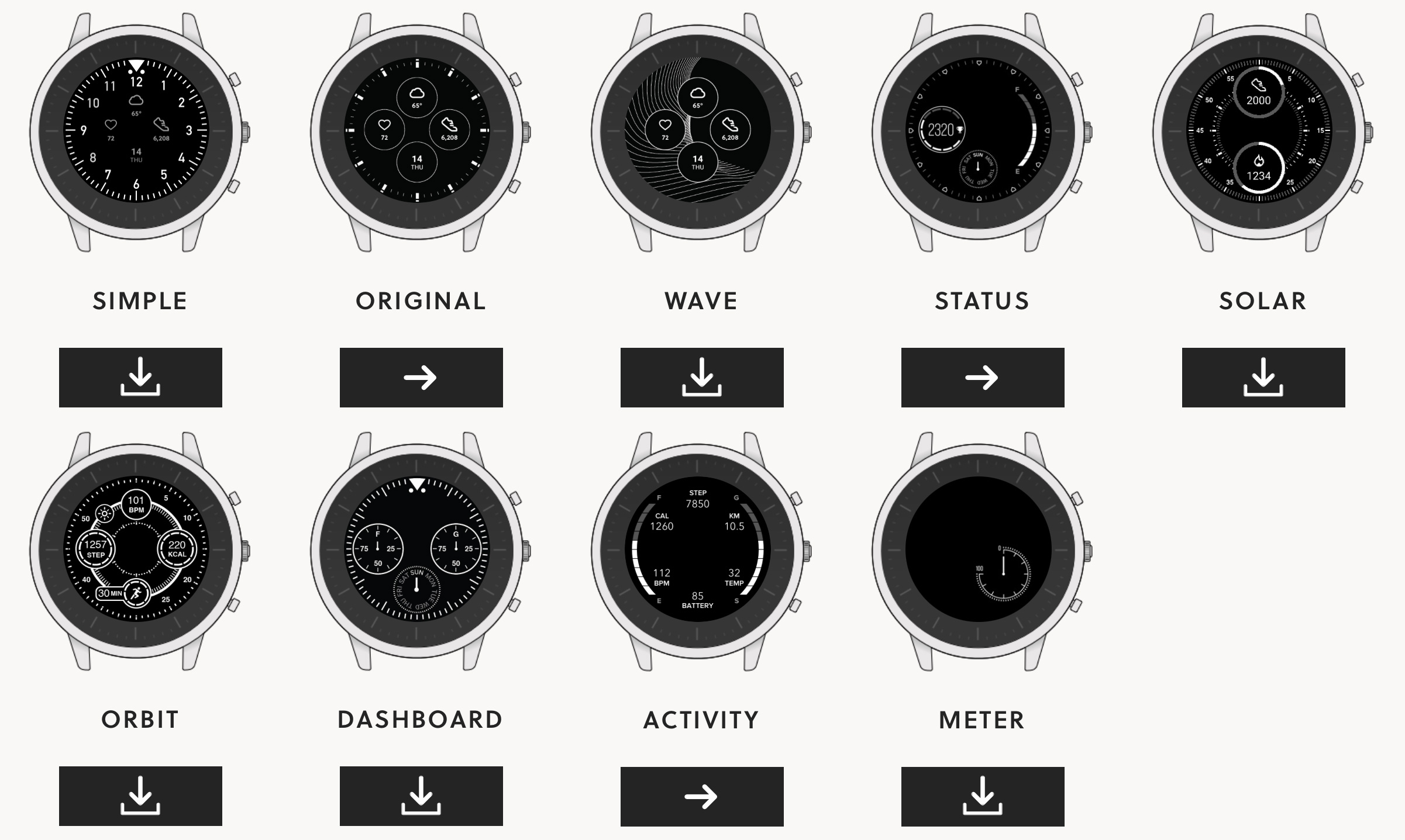 FOSSIL HR ウォッチフェイス