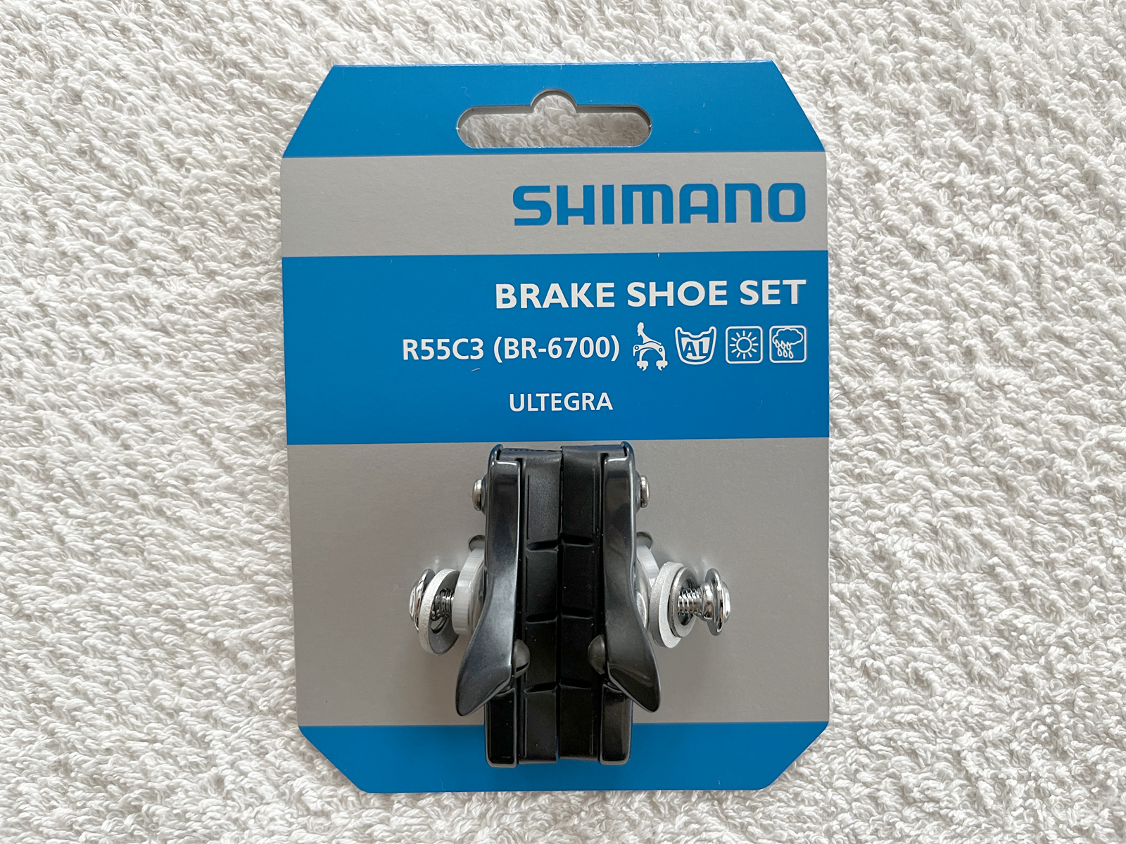 ママチャリのブレーキシューをシマノ R55C3 (ULTEGRA) にしてみた